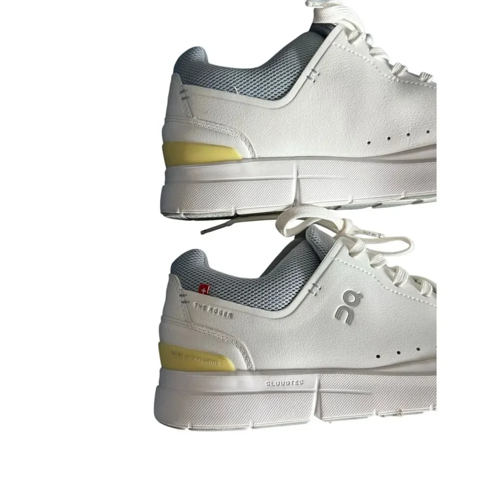 On Womens White The Roger Advantage Cloudtec Low Top Sneakers Size 10
